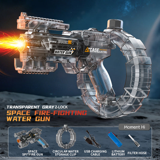 Electric Water Gun for Kids - Light Up Automatic Water Squirt Soaker Guns Toy with Sound, Outdoor Activity Beach Party Pool Game Playset Toys for Boys Girls Adult Aged 3-8 8-15