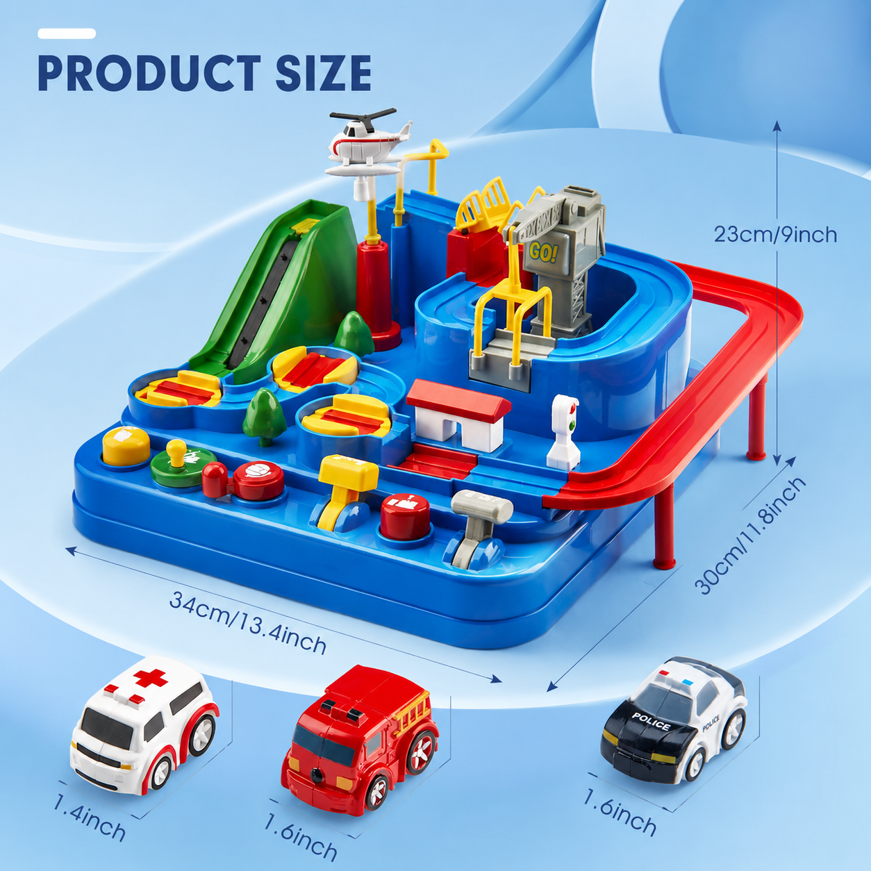 STEM Kids Toy Boys 3-5, hahaland Large Race Track