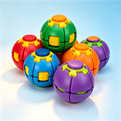 3D Printed Fidget Ball, Stress Relief Toy & Fidget Spinner
