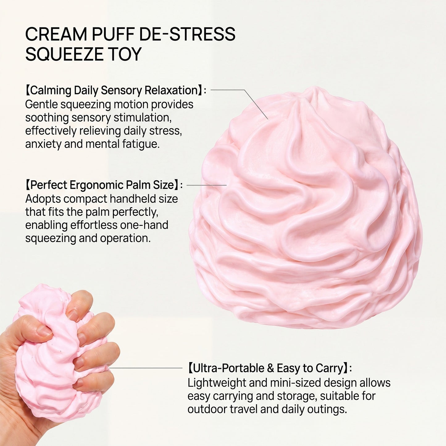 Cream Roll Squishy Toy | Slow Rising Silicone Fidget Squeeze