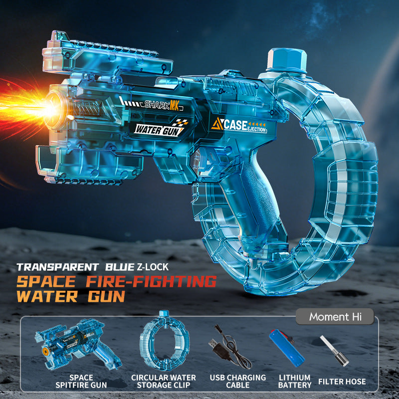 Electric Water Gun for Kids - Light Up Automatic Water Squirt Soaker Guns Toy with Sound, Outdoor Activity Beach Party Pool Game Playset Toys for Boys Girls Adult Aged 3-8 8-15