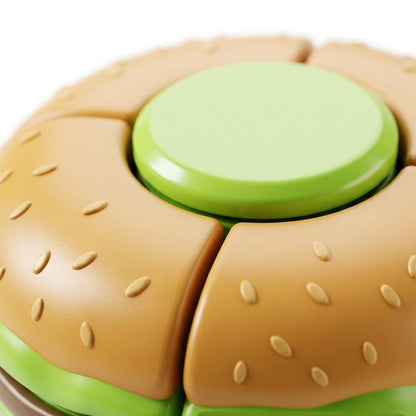 3D Printed Hamburger Fidget Spinner | Press-to-Spin Desk Toy
