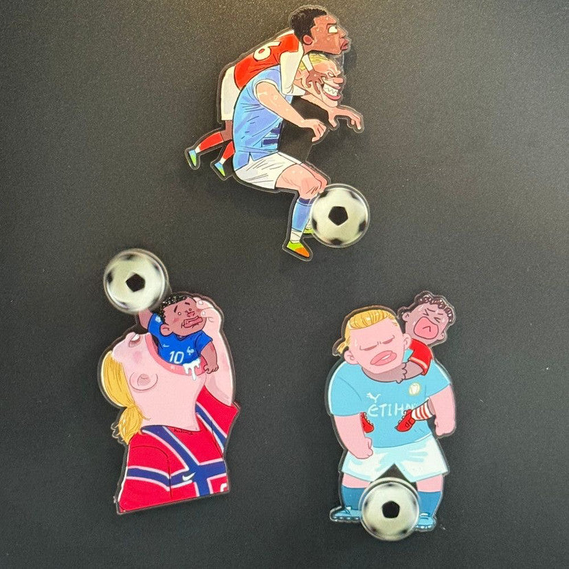 Abstract & Funny Football Spinning Magnetic Fridge Magnet  10PCS