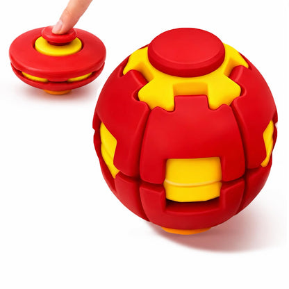 3D printed fidget ball spinner, press-to-spin stress relief toy 
