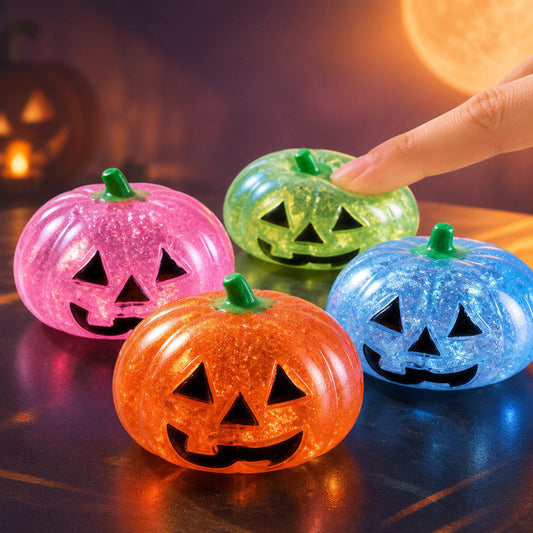 Halloween Pumpkin Squishy Stress Relief Toy – 4 Colors Oddly Satisfying