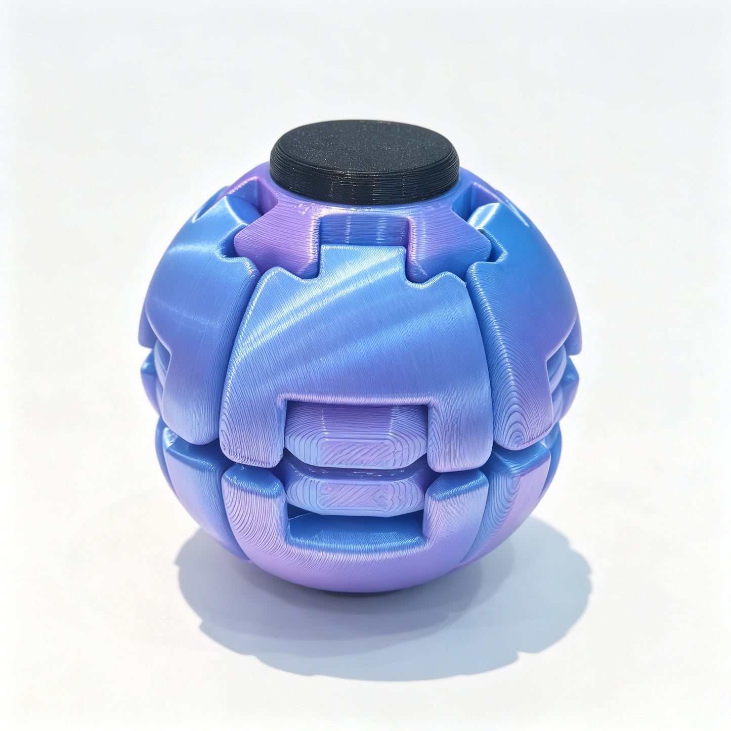 3D Printed Press-to-Spin Fidget Ball Spinner – Sensory Anxiety Relief Toy for Adults
