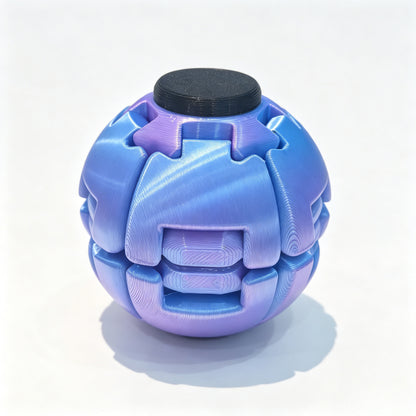 3D Printed Press-to-Spin Fidget Ball Spinner – Sensory Anxiety Relief Toy for Adults