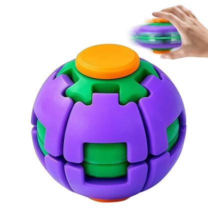 3D printed fidget ball spinner, press-to-spin stress relief toy 