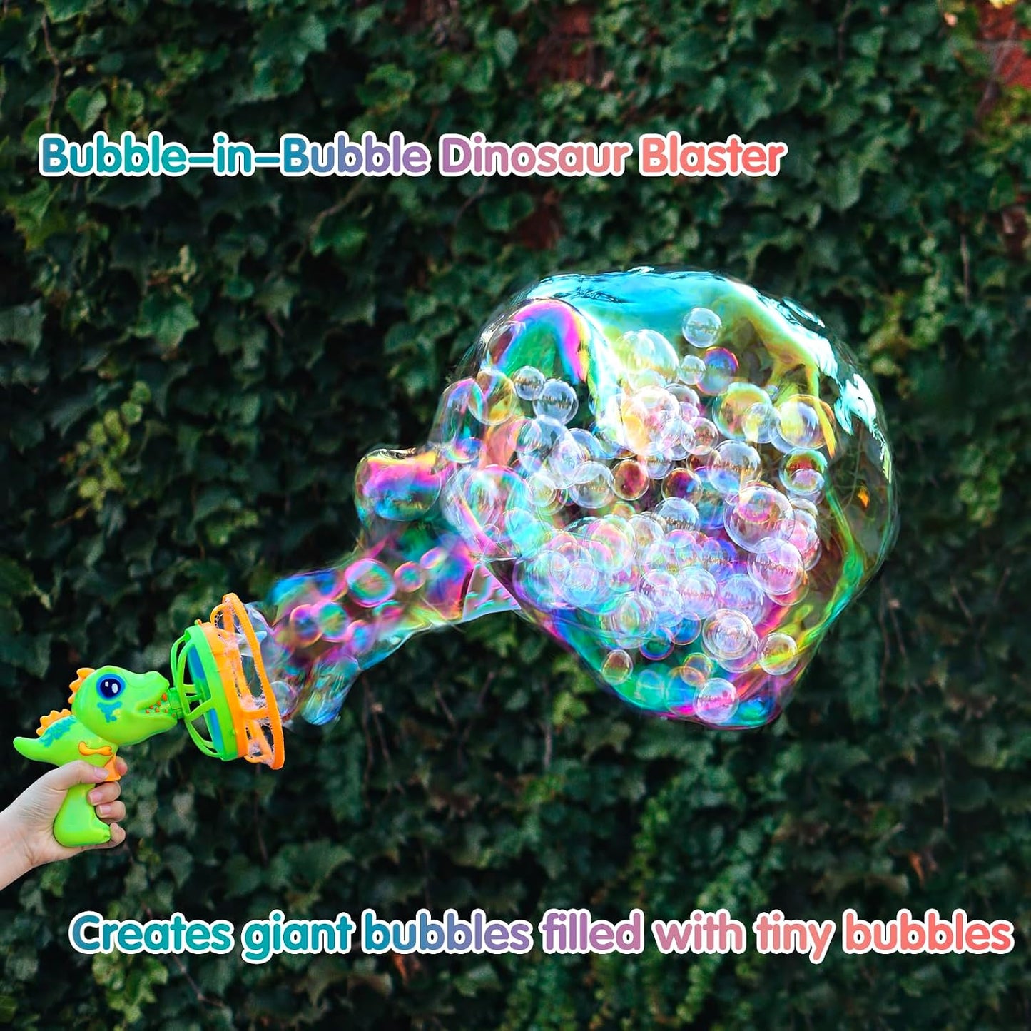 Dinosaur Bubble Gun – Automatic Bubble Blaster for Kids