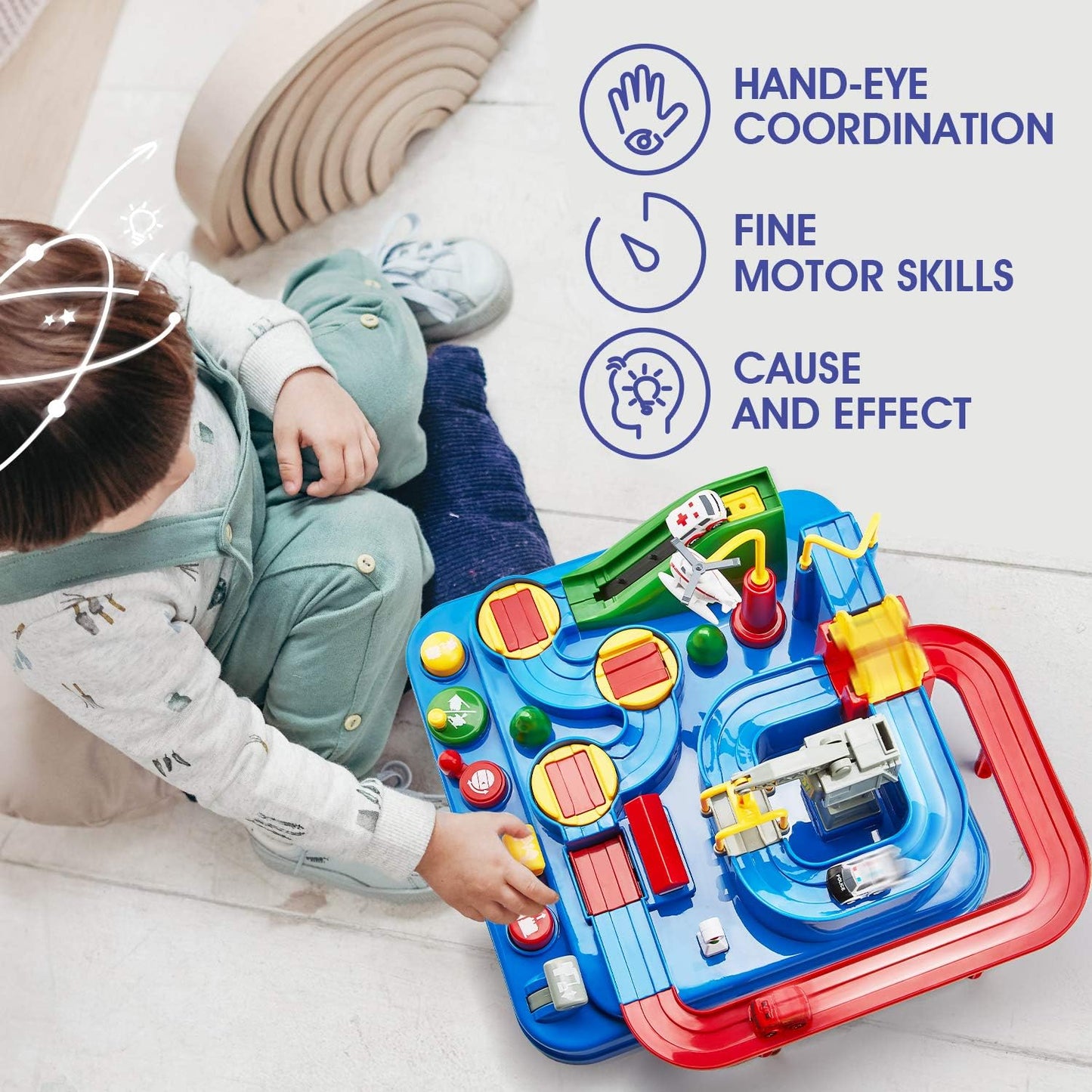 STEM Kids Toy Boys 3-5, hahaland Large Race Track