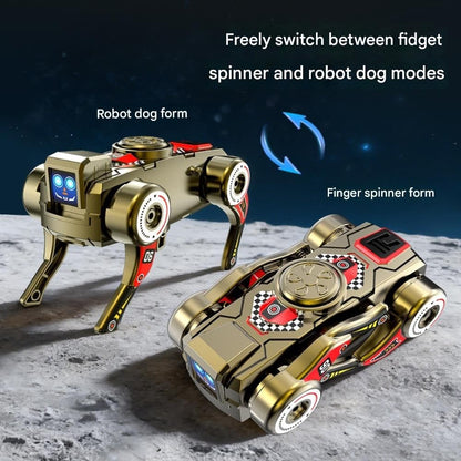 3PCS Transforming Robot Dog Fidget Spinner, No Battery Needed Windup Walking, Cool Gadget Gift for Teens