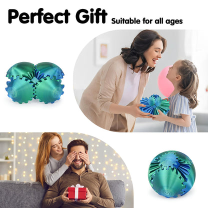 Gear Ball 3D Printed Cube Fidget Toy,Gear Sphere Fidget Toys,Sensory Toys for Stress and Anxiety Relief, Desk Toy Fidget Spinners,Stocking Stuffers for Adults & Kids Gift