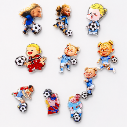 Funny football spinning fridge magnets set, 2026 FIFA World Cup souvenir