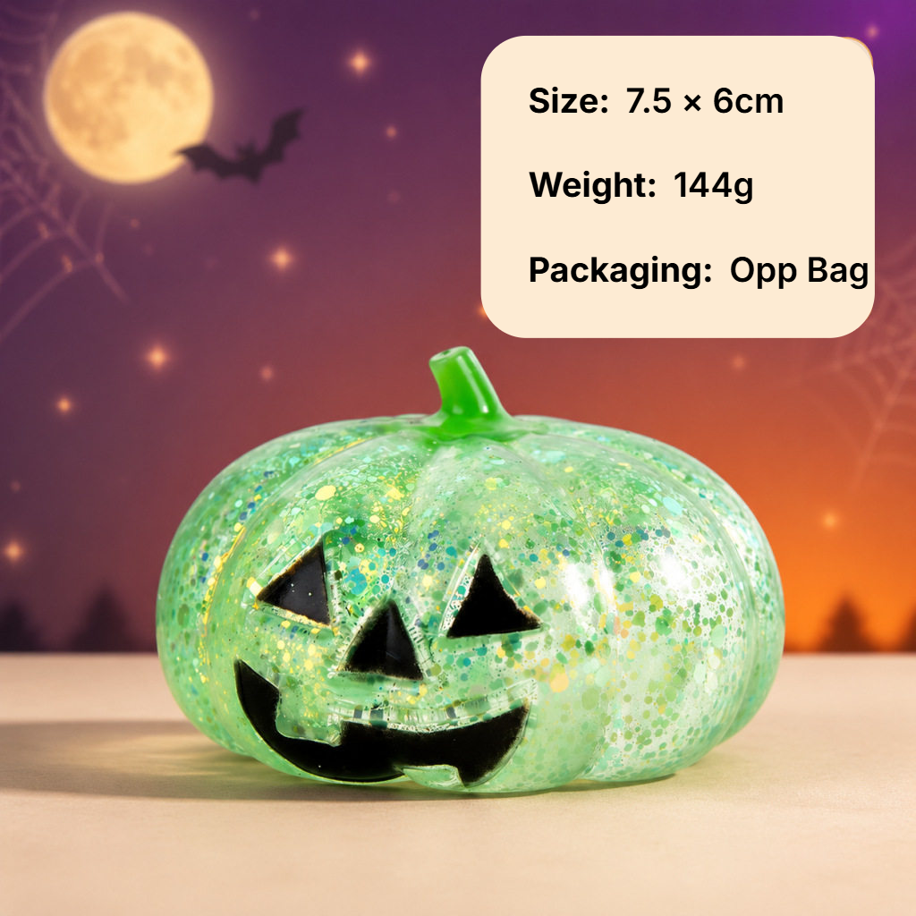 Halloween Pumpkin Squishy Stress Relief Toy – 4 Colors Oddly Satisfying